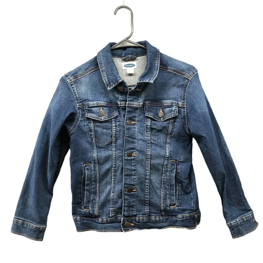 Old Navy Jean Jacket Kids L (10-12) Blue Denim‎ Classic Trucker